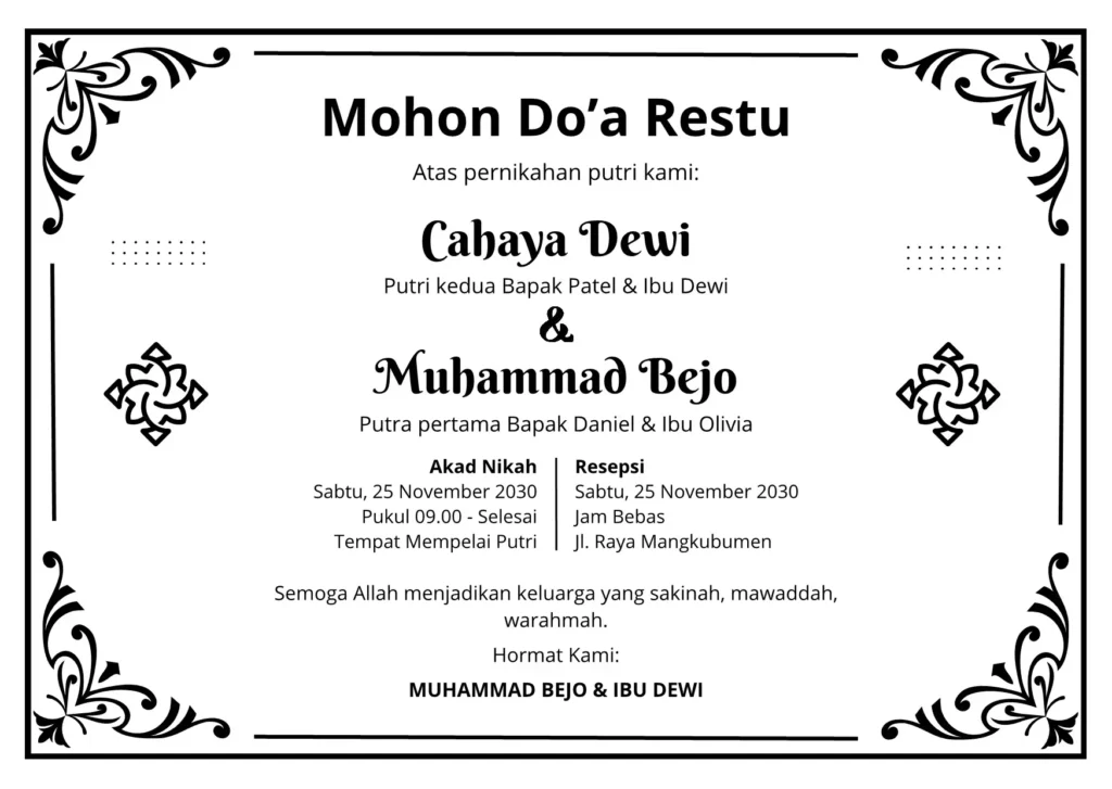 file undangan pernikahan word