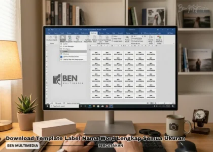 Download Template Label Nama Word Lengkap Semua Ukuran