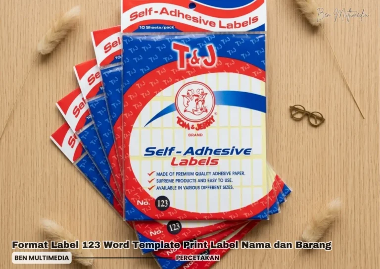 Format Label 123 Word Template Print Label Nama dan Barang