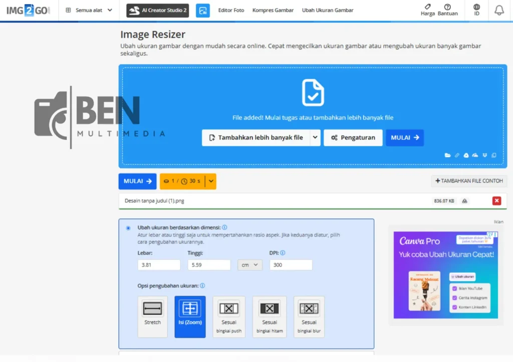 ubah ukuran foto 4x6 online gratis