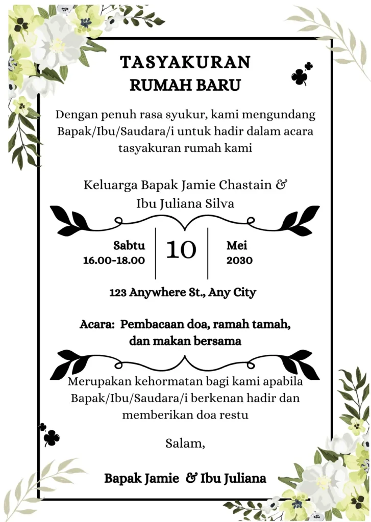 undangan syukuran rumah