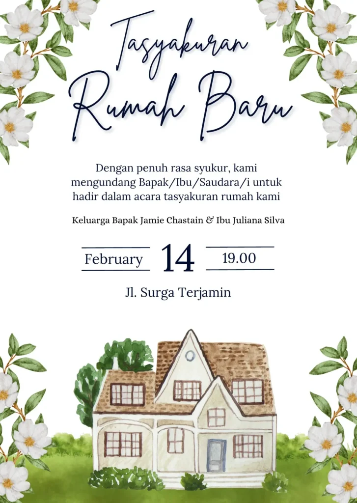 contoh undangan syukuran rumah via wa