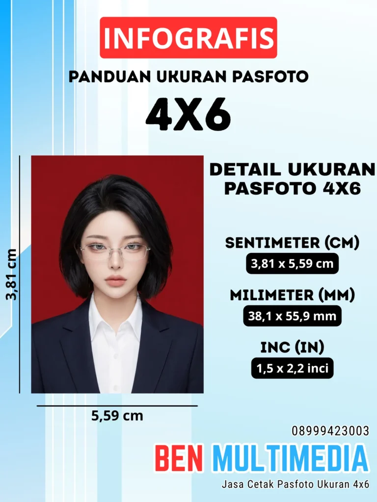 Ukuran Pas Foto 4x6