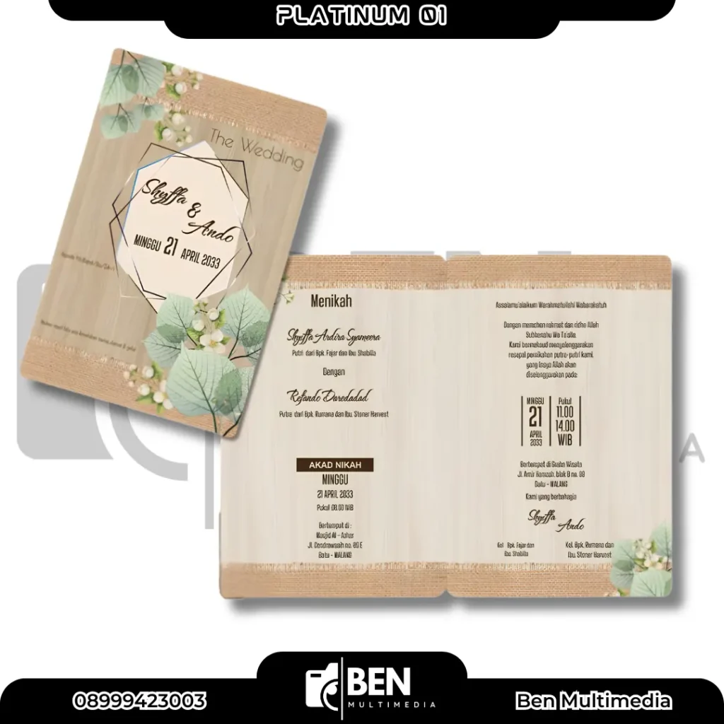 File Setting Undangan Platinum 1 - Ben Multimedia