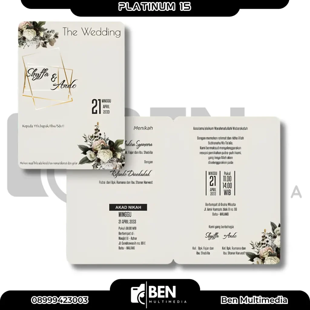 File Setting Undangan Platinum 15 - Ben Multimedia