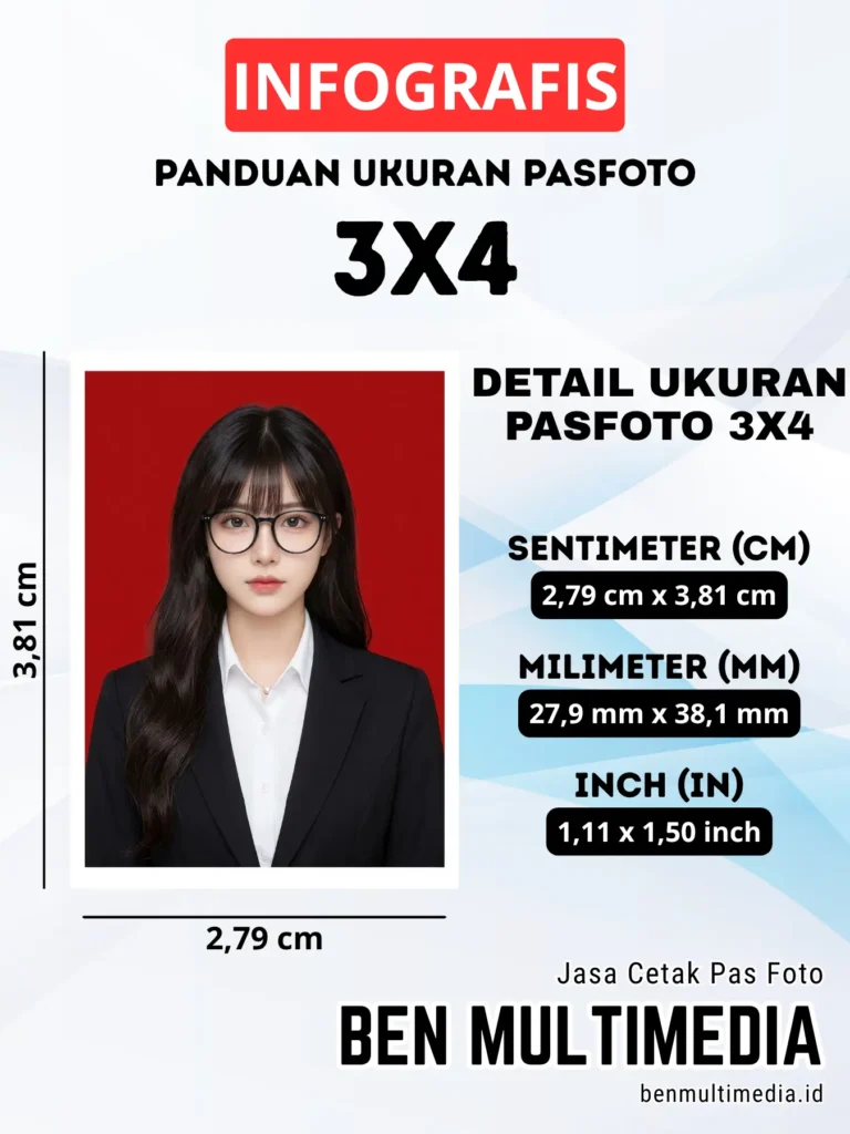 contoh pas foto 3x4 - Ben Multimedia