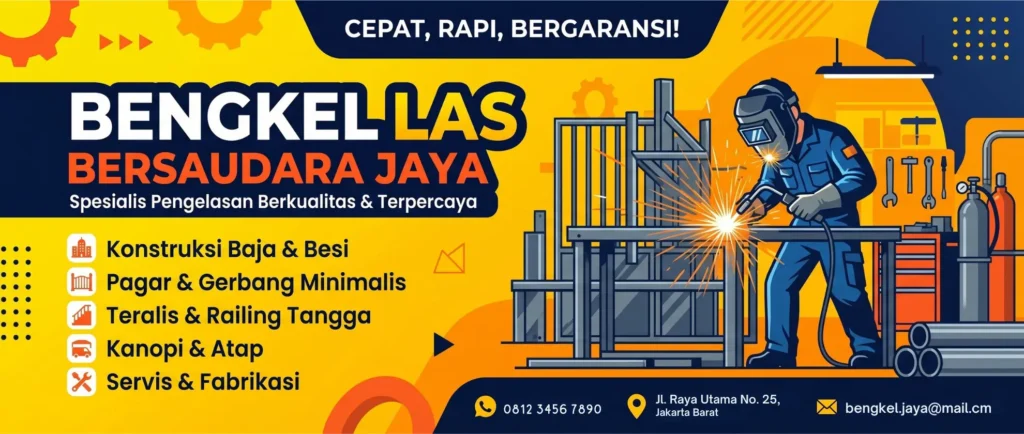 Spanduk Bengkel Las Keren - Ben Multimedia