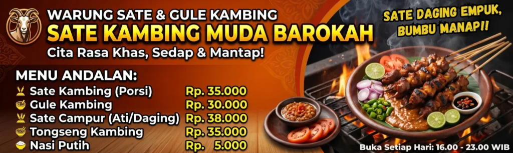Spanduk Sate Kambing Muda Barokah - Ben Multimedia