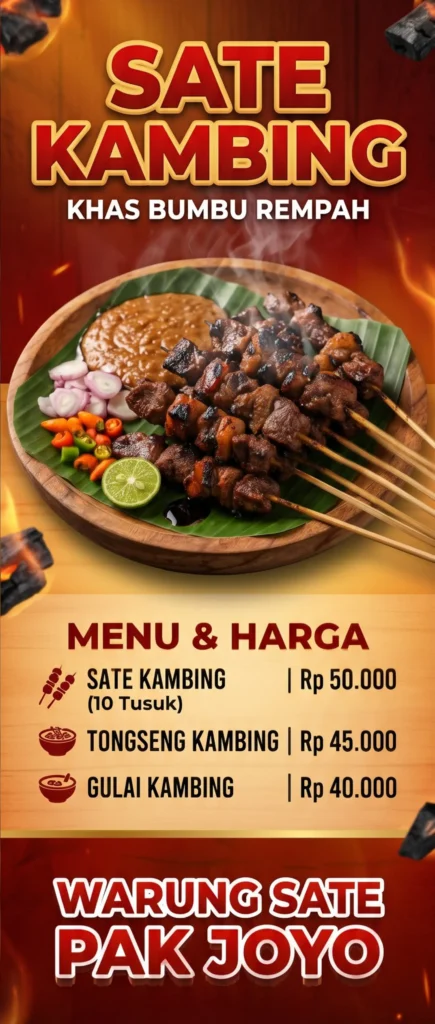 Banner Sate Kambing Bumbu Rempah - Ben Multimedia