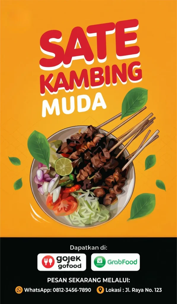 Banner Sate Kambing Muda - Ben Multimedia