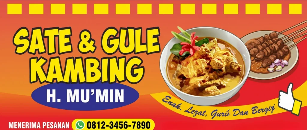 Banner Sate & Gule Kambing - Ben Multimedia