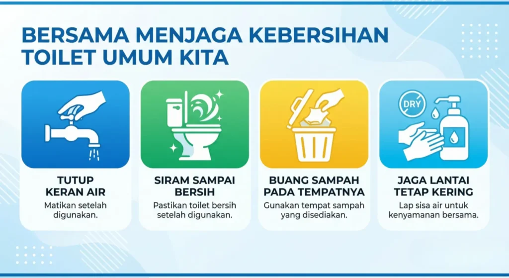 Banner Ajakan Menjaga Kebersihan Toilet - Ben Multimedia