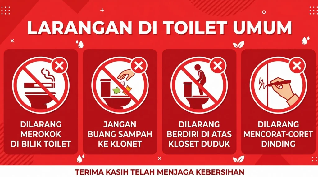 Banner Peraturan di Toilet Umum - Ben Multimedia