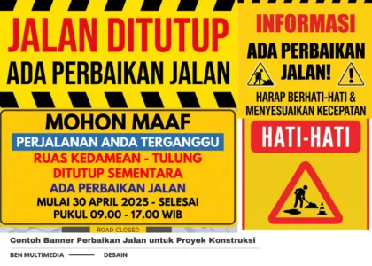 Contoh Banner Perbaikan Jalan