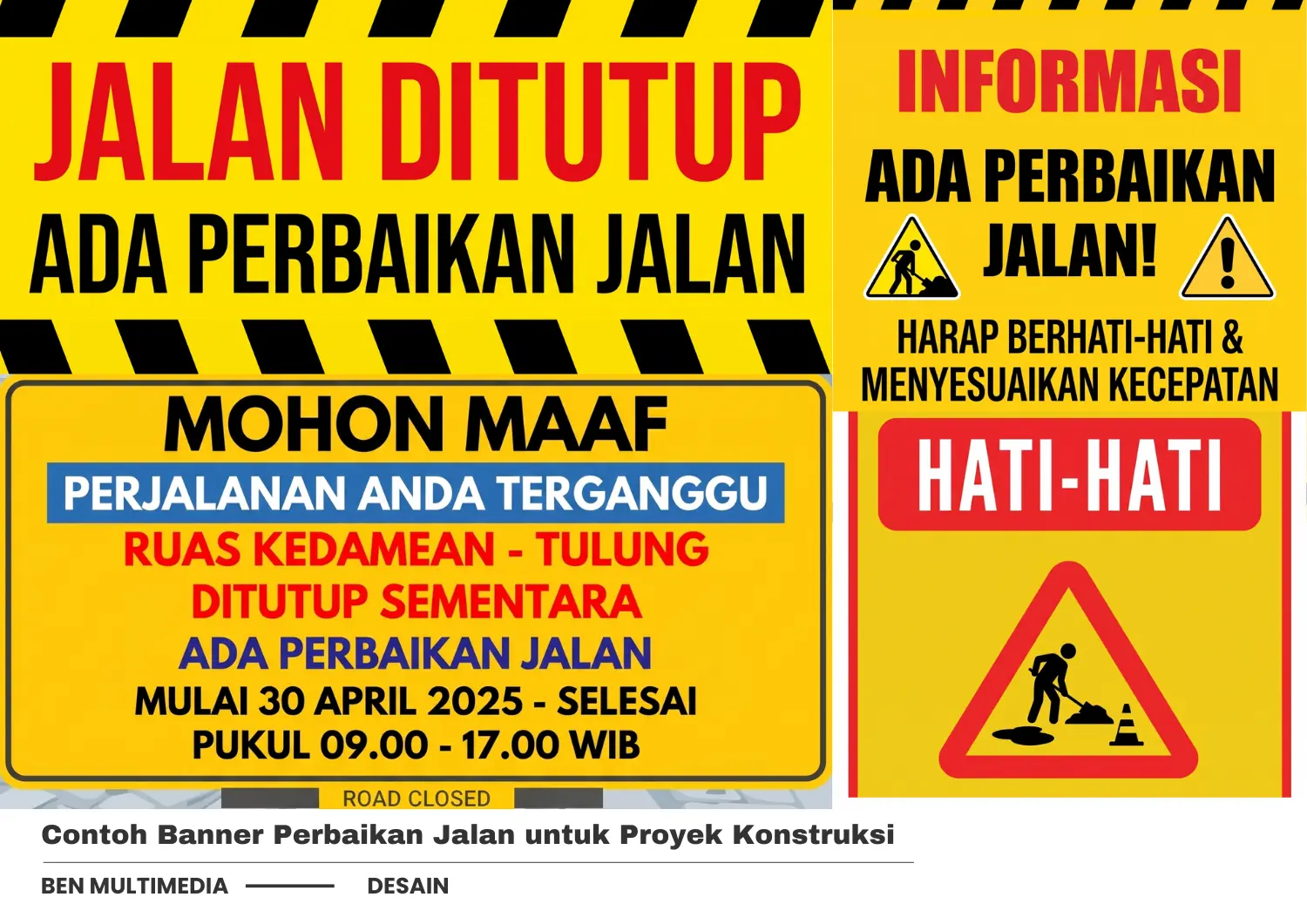 Contoh Banner Perbaikan Jalan