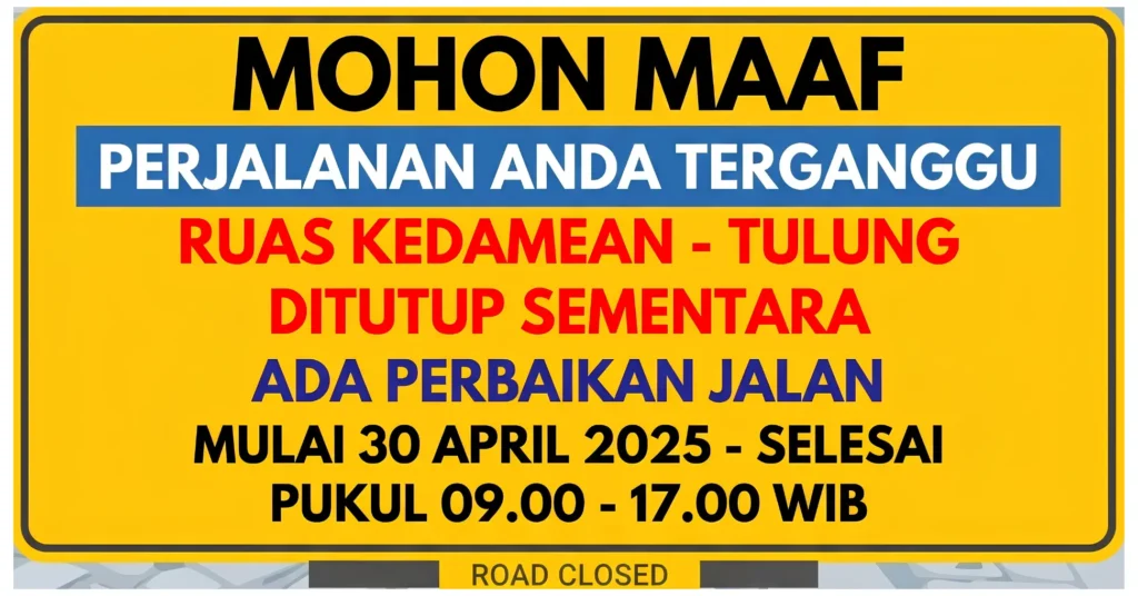 Spanduk Perbaikan Jalan - Ben Multimedia