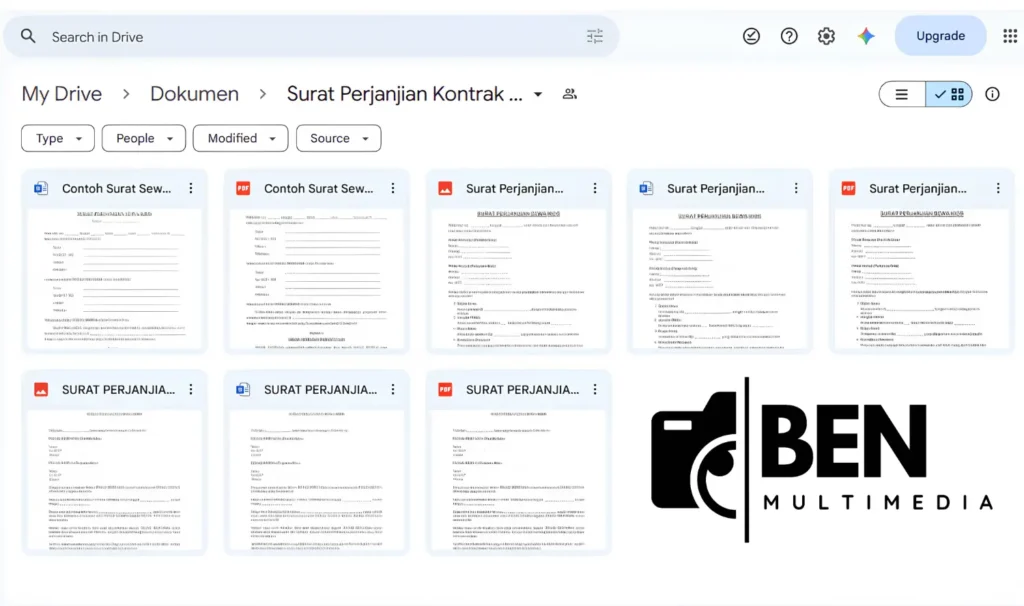 Download Surat Perjanjian Sewa Kios - Ben Multimedia