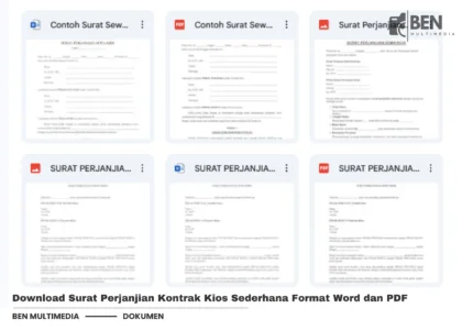Surat Perjanjian Kontrak Kios Sederhana