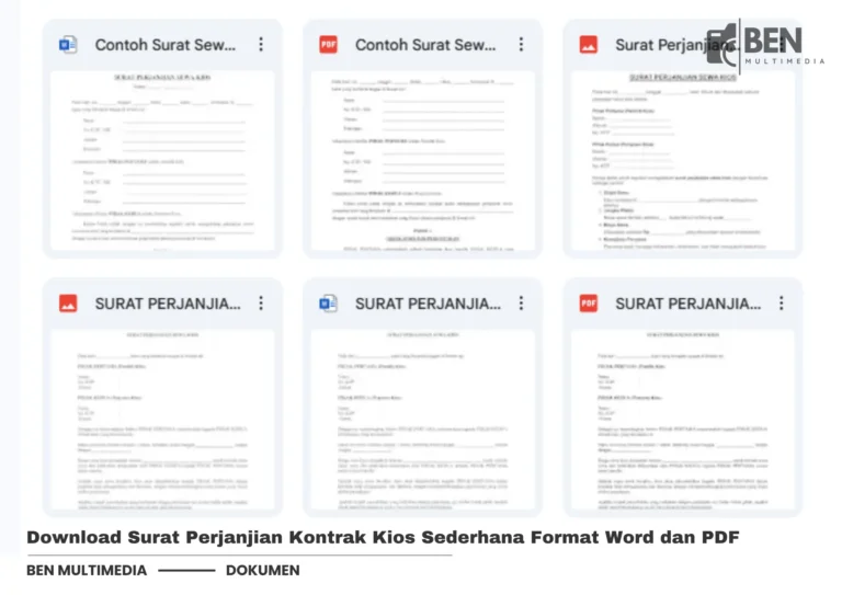 Download Surat Perjanjian Kontrak Kios Sederhana Format Word dan PDF