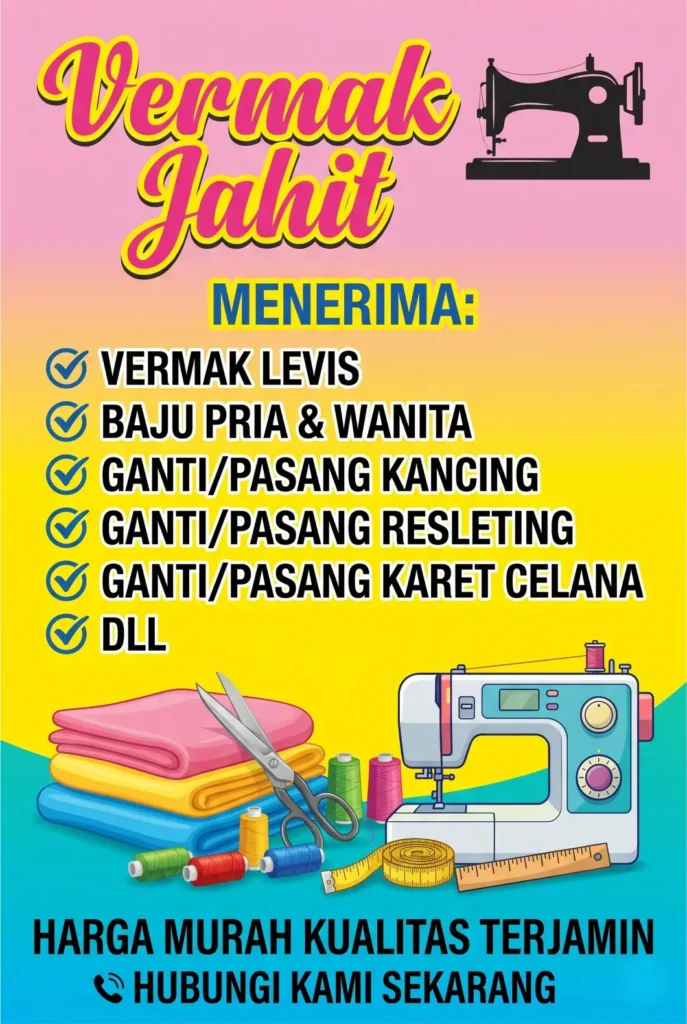 Banner Tukang Jahit -  Ben Multimedia