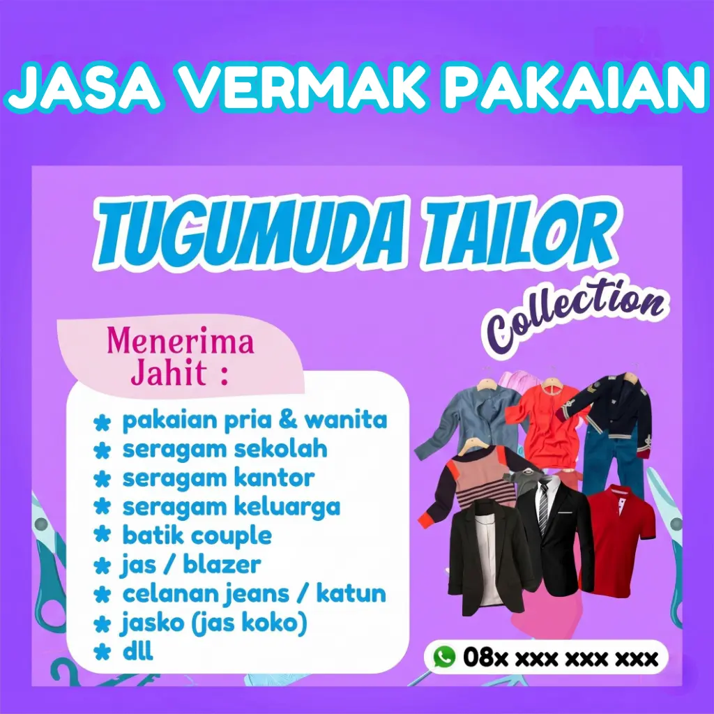 Contoh Banner Penjahit Baju - Ben Multimedia