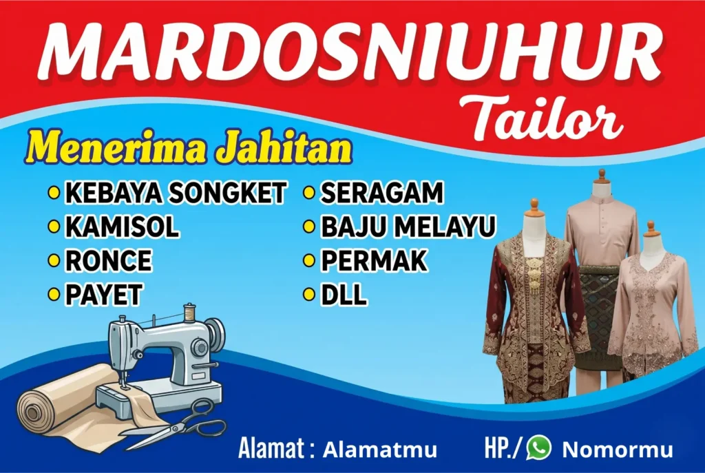 Contoh Spanduk Tukang Jahit - Ben Multimedia