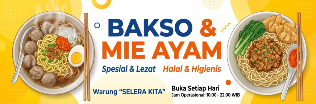 Spanduk Bakso dan Mie Ayam - Ben Multimedia