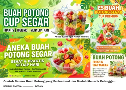 Banner Buah Potong Segar