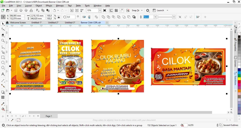 4 Contoh Desain Banner Cilok Keren yang Bikin Jualan Makin Laris 7 Banner Cilok CDR - Ben Multimedia