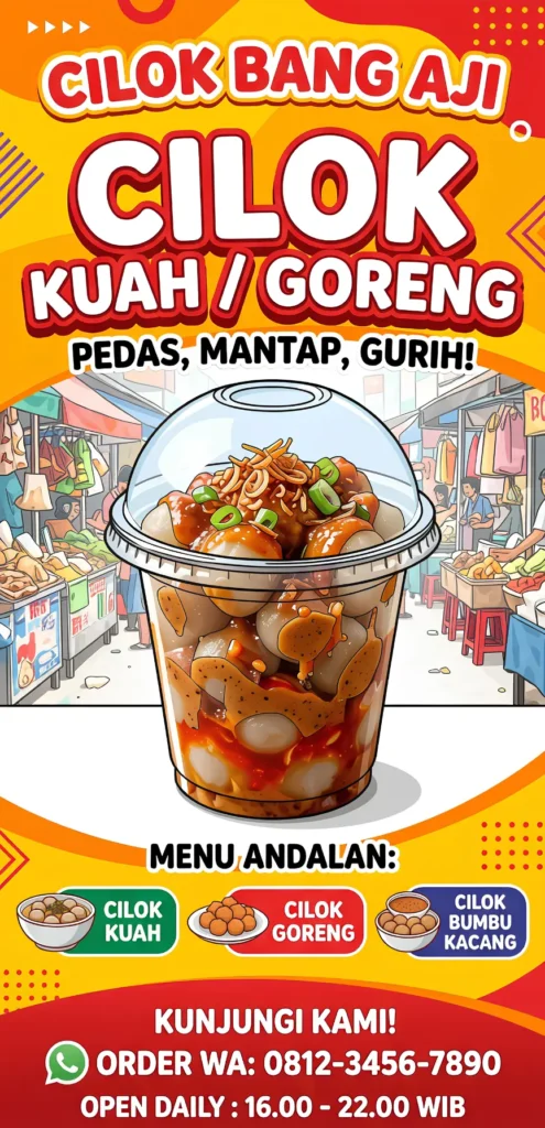 4 Contoh Desain Banner Cilok Keren yang Bikin Jualan Makin Laris 4 Desain Banner Cilok - Ben Multimedia
