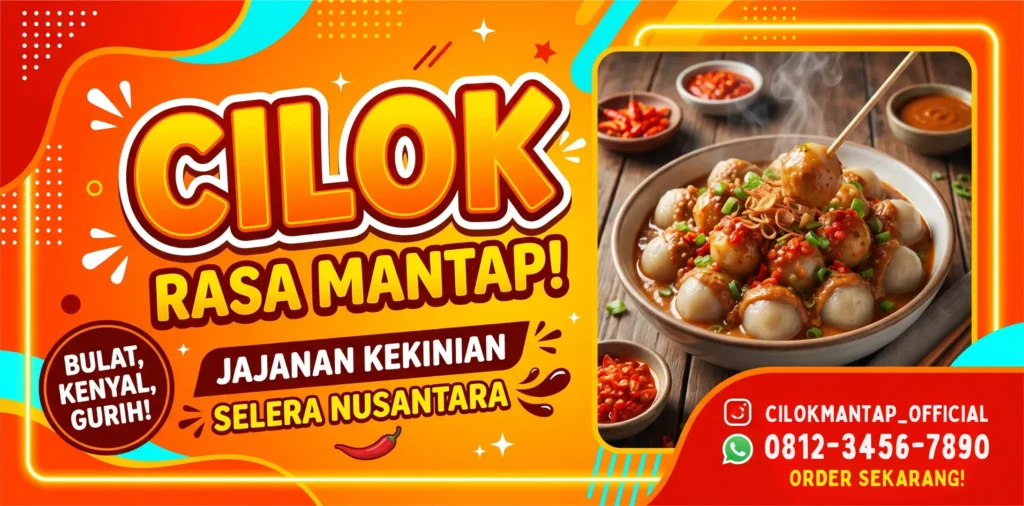 4 Contoh Desain Banner Cilok Keren yang Bikin Jualan Makin Laris 3 Banner Cilok Keren - Ben Multimedia