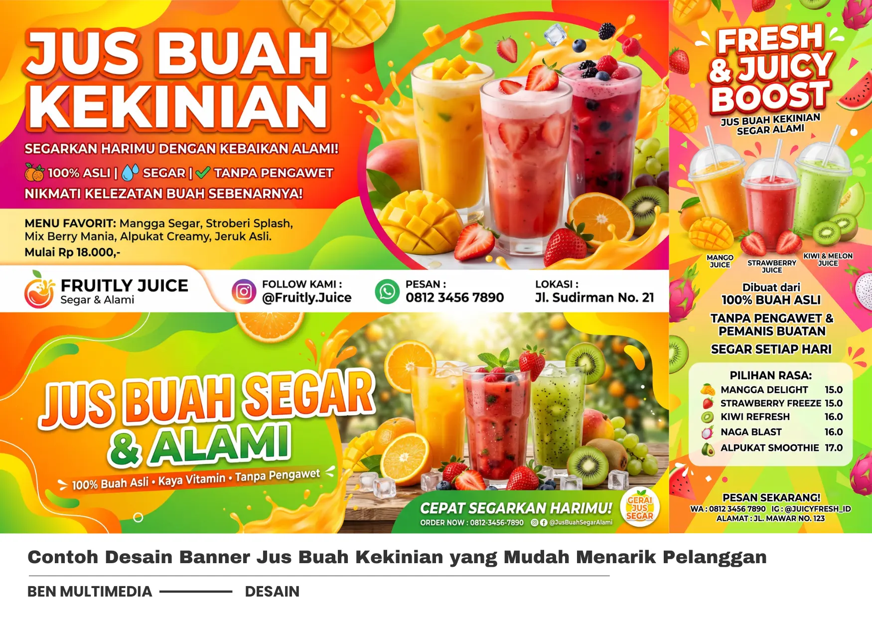 Banner Jus Buah Kekinian