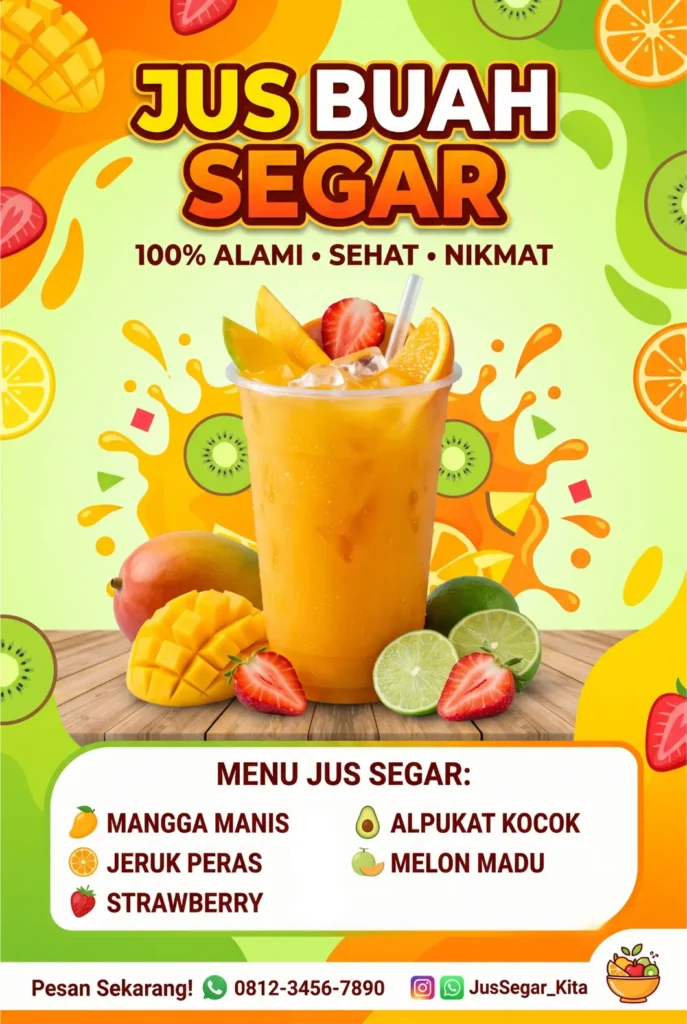 Desain Spanduk Jus Buah - Ben Multimedia