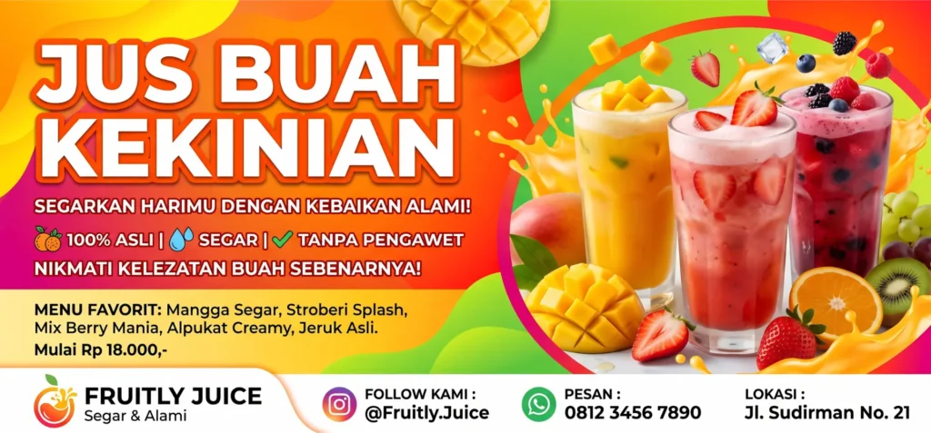 Background Banner Jus Buah - Ben Multimedia