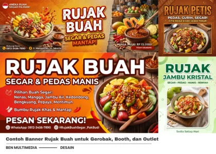Contoh Banner Rujak Buah