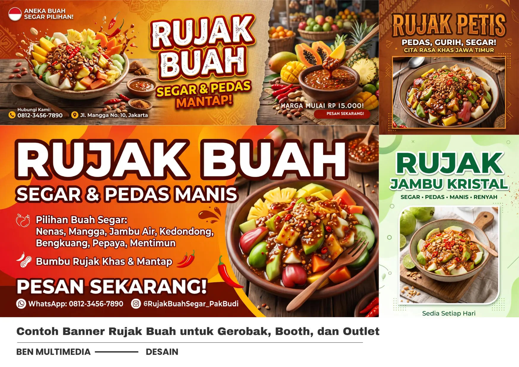 Contoh Banner Rujak Buah