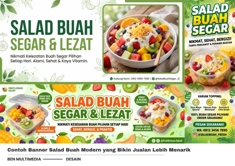 5 Banner Salad Buah Modern yang Bikin Jualan Lebih Menarik