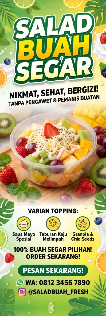 Desain Banner Salad Buah - Ben Multimedia
