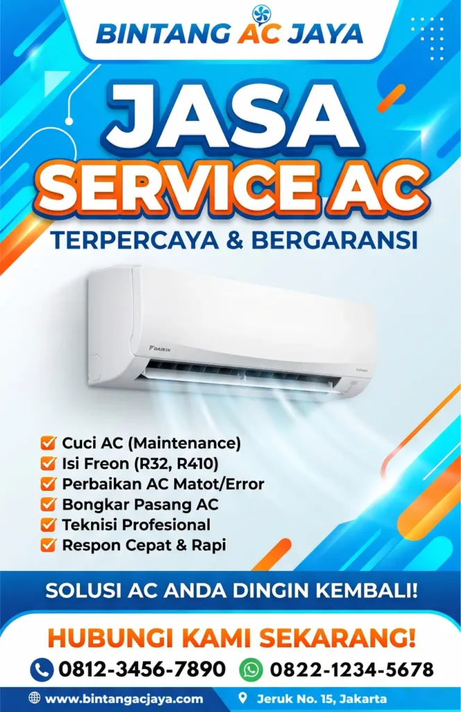 Contoh Spanduk Service AC - Ben Multimedia