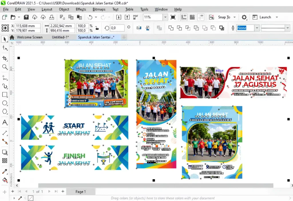 Spanduk Jalan Santai CDR - Ben Multimedia