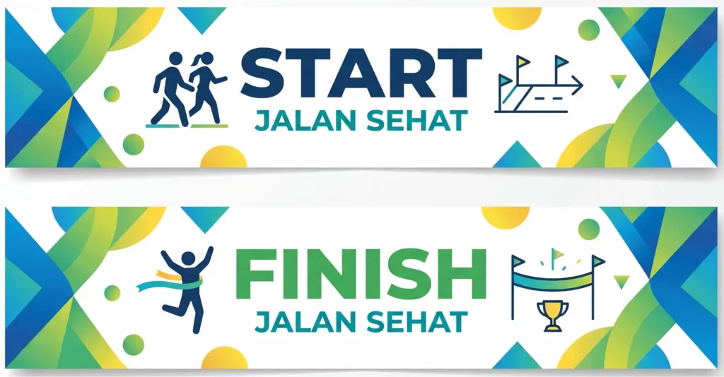 Banner Start Finish Jalan Sehat - Ben Multimedia