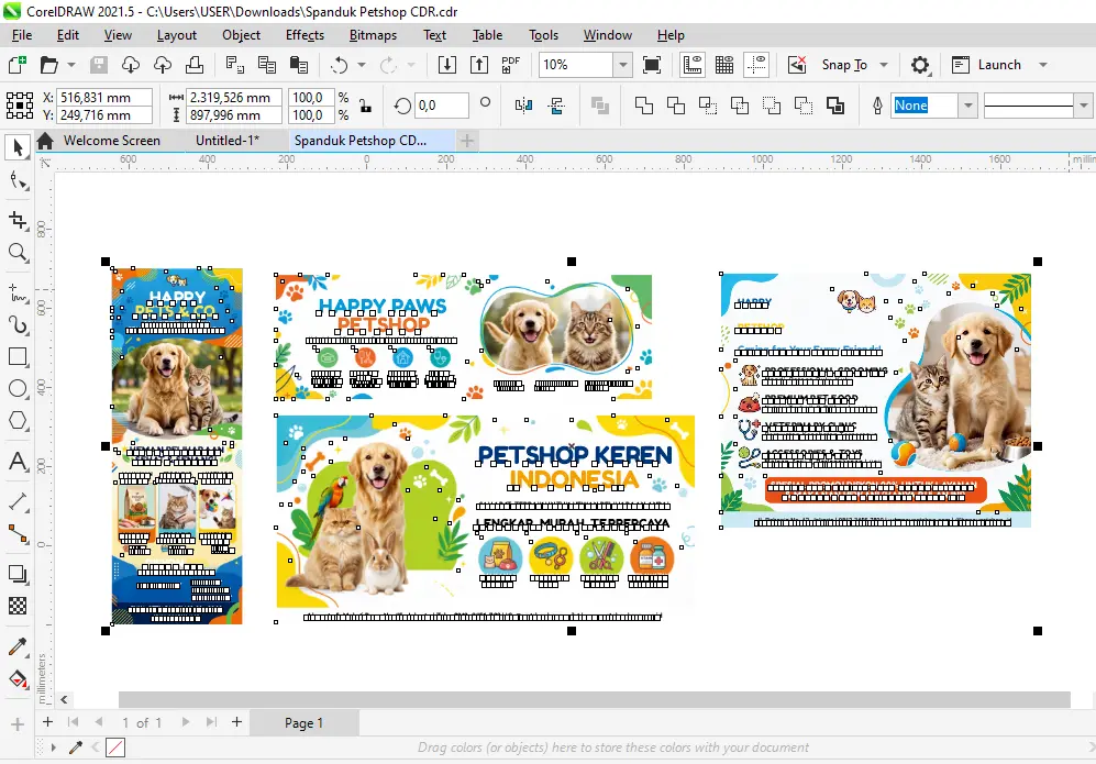 Spanduk Petshop CDR - Ben Multimedia