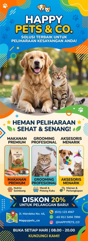 Standing Banner Petshop - Ben Multimedia