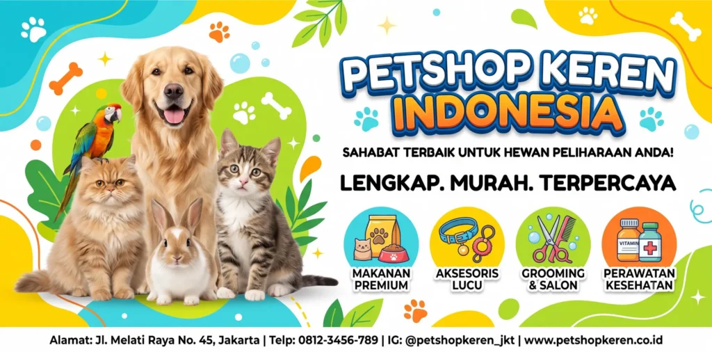 Spanduk Petshop Keren - Ben Multimedia