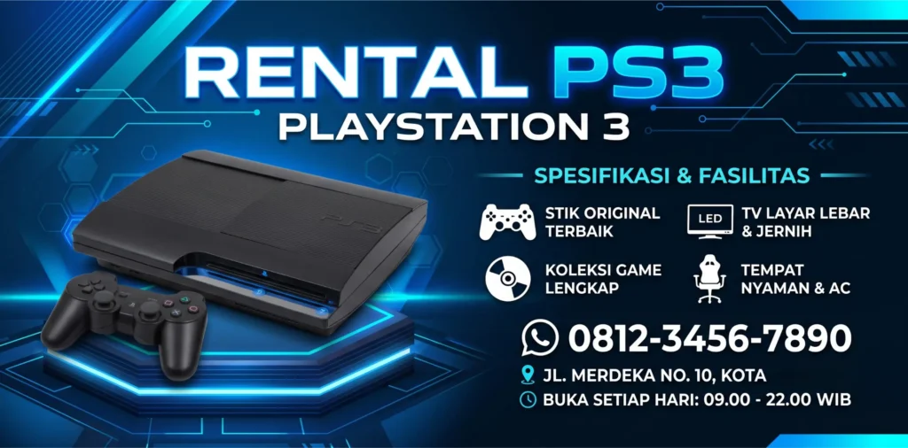 Desain Banner Rental PS3 - Ben Multimedia