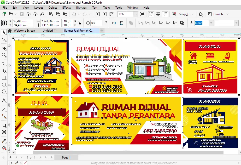 Template Banner Rumah Dijual - Ben Multimedia