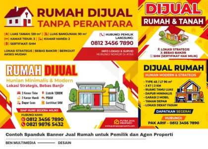 Contoh Spanduk Banner Jual Rumah