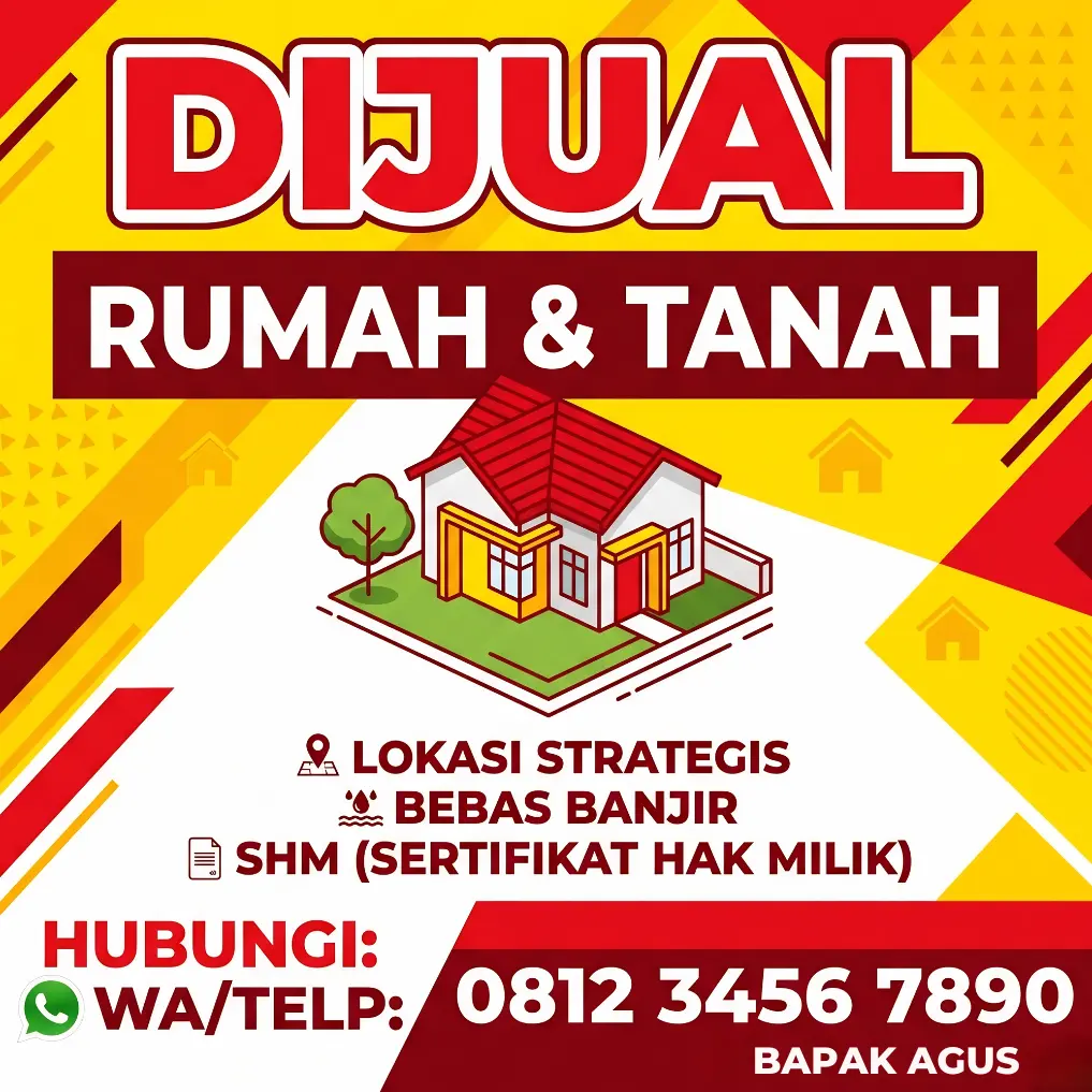Spanduk Jual Rumah dan Tanah - Ben Multimedia
