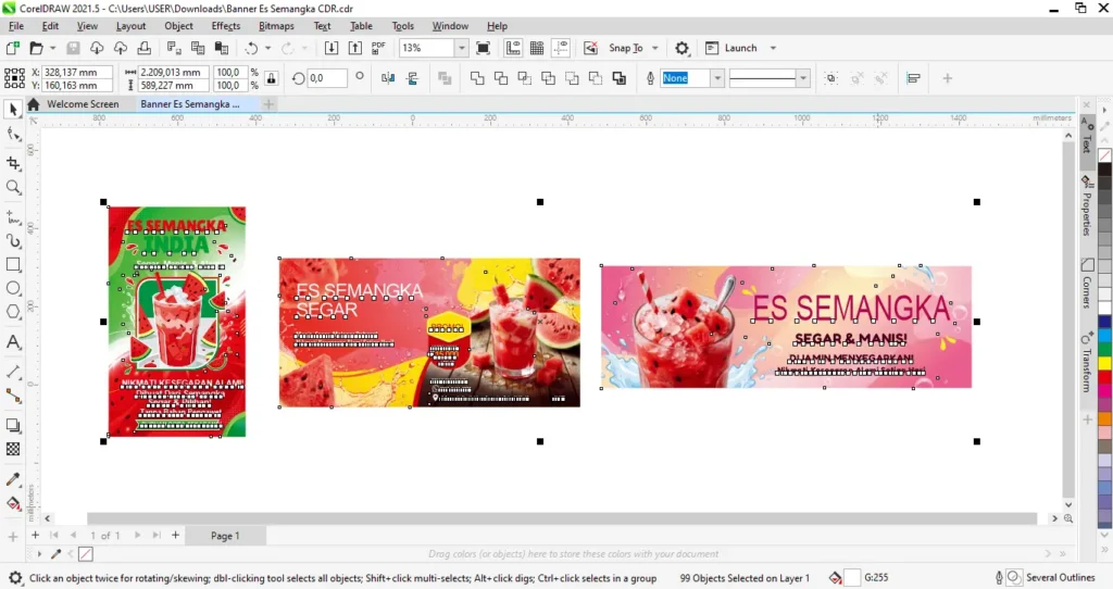 Es Semangka Banner CDR - Ben Multimedia