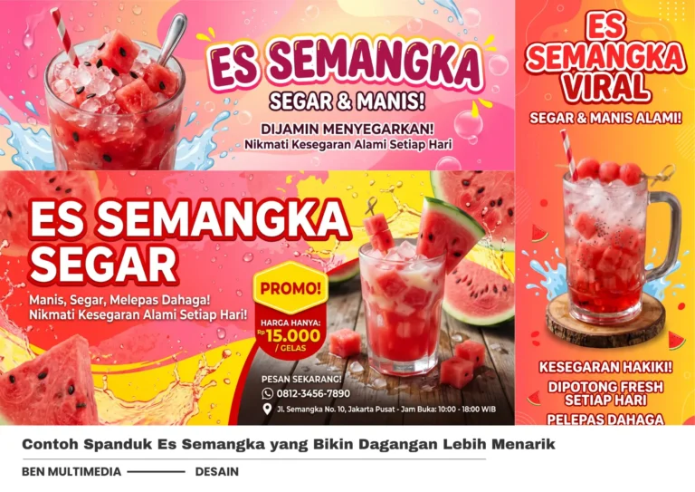 Contoh Spanduk Es Semangka Desain Fresh dan Kekinian